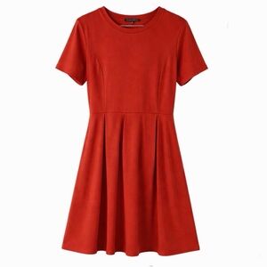 Elegant Rust Midi Dress